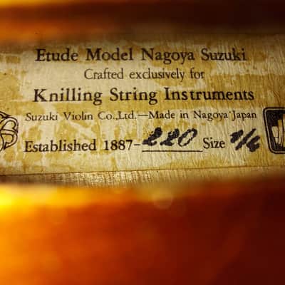 Suzuki Etude Knilling 220 Stradivarius Copy (1/4 Size) Violin, Japan, with case & bow image 2