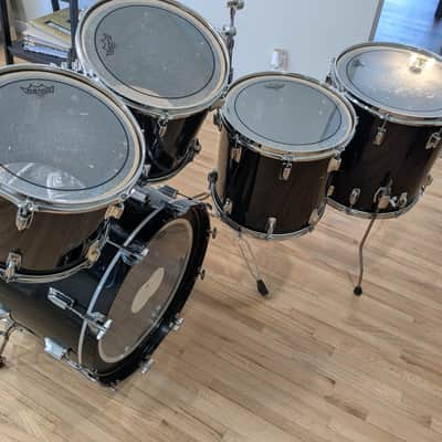 Tama Superstar 5 Piece Drum Set 1980s - Black image 3