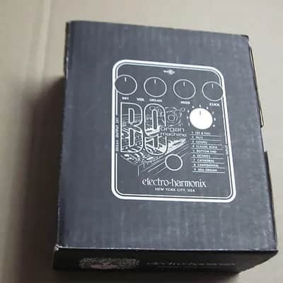 lightly handled - generally clean (some very lite cloudy surface scuffs / surface gray markings) Electro Harmonix EMPTY CARDBOARD BOX & original Owner's Instructions & warranty / registration paperwork ONLY for B9 Organ Machine pedal (NO: Pedal/Adapter) image 5