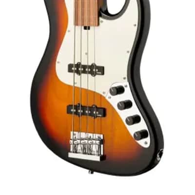 Sadowsky MetroExpress 21-Fret Vintage J/J Bass, Morado Fingerboard, Fretless With Lines, 4-String - Tobacco Sunburst Transparent High Polish image 4