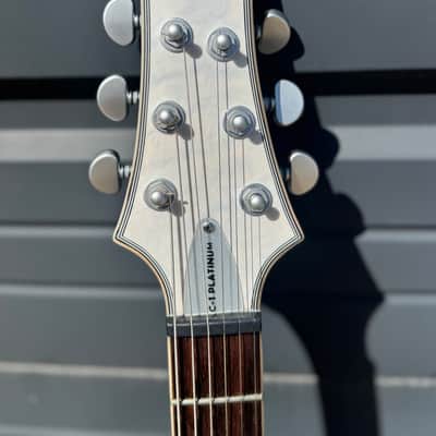 2025 Schecter C-1 Platinum Trans White Satin (with hard case) image 3