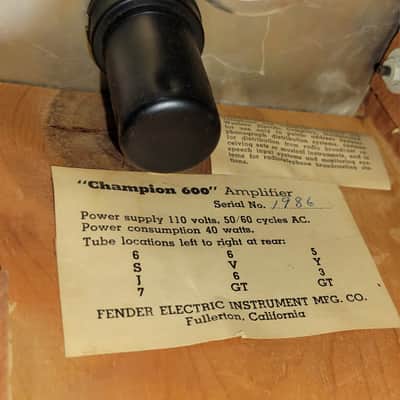 Fender Champion 600 5B1 1951 Serviced Orig Transformers and Speaker image 25