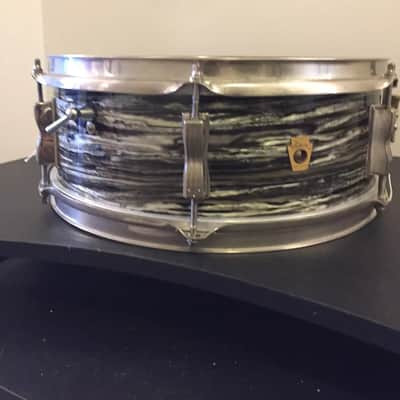 1966 Ludwig Black Oyster Pearl Club Date Drum Kit - w/matching Snare Drum RINGO! image 8