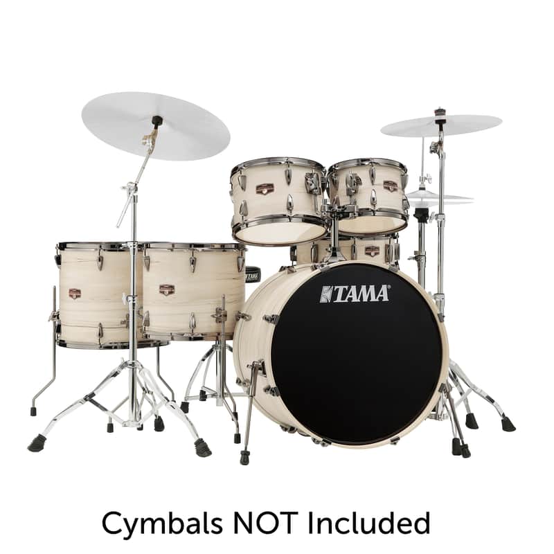 Tama Imperialstar 6pc Shell Pack with Hardware, White Birch Wrap image 1