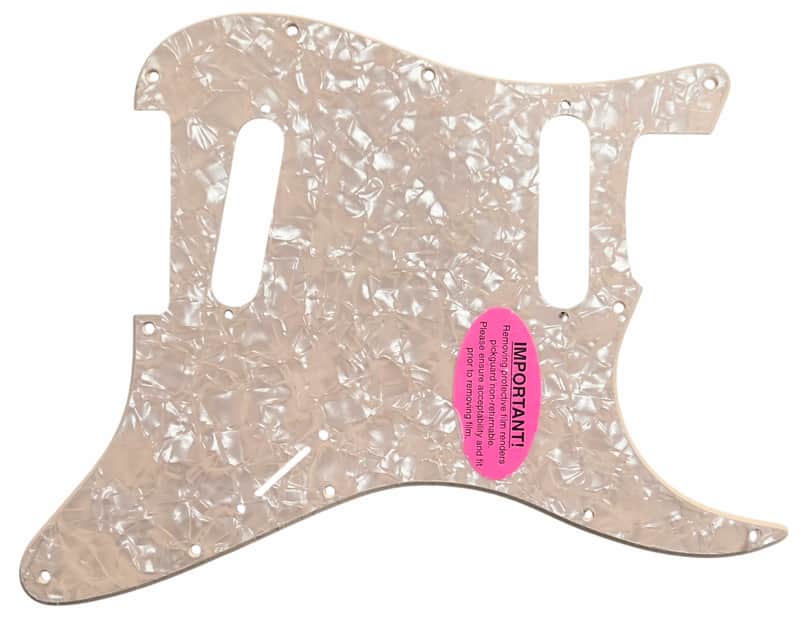 Warmoth Builder's Special Stratocaster Pickguard in Vintage Pearl--Mint Condition (Unused). IMPORTANT: PLEASE READ BUILD SPECS BEFORE PURCHASING image 1