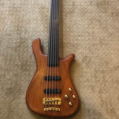 Dirk Lance (Incubus) Owned Warwick Streamer Stage II 5-String Fretless Custom 1999 Natural image 1