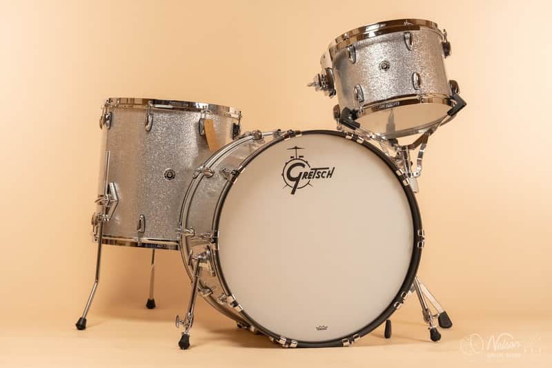 Gretsch USA 'Brooklyn' in Silver Sparkle - 14x22. 16x16, 9x13 image 1