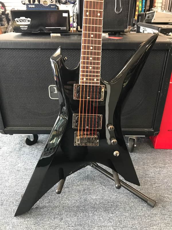 Ibanez XP300FX Xiphos Electric Guitar Black Orange Neon DR Strings