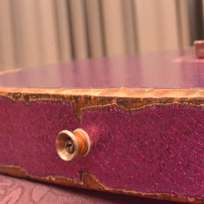 American Fender Custom Telecaster 2017 Magenta Sparkle Heavy Relic Lindy Fralins image 20