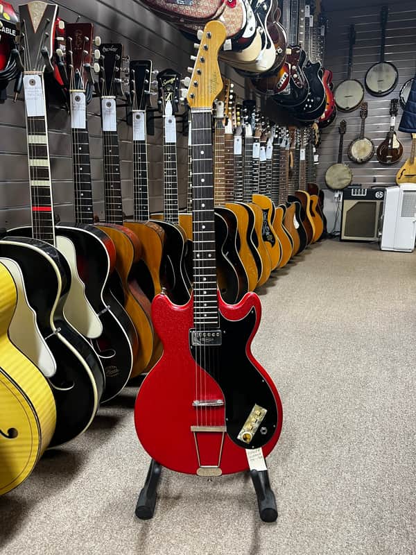 Hofner Colorama I 1960s Red Vinyl Electric Guitar image 1