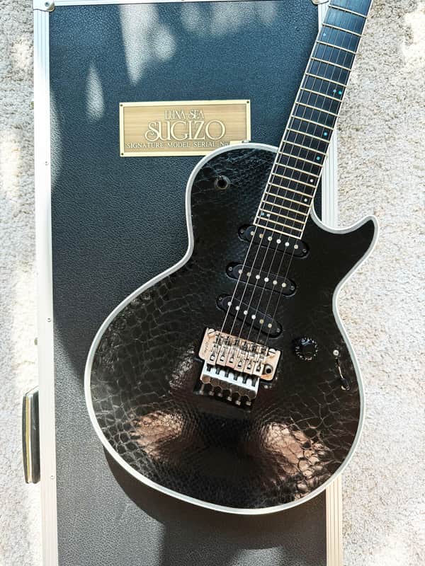 ESP Eclipse S-1 Python Sugizo Signature model 2000 - Snake Skin Black image 1