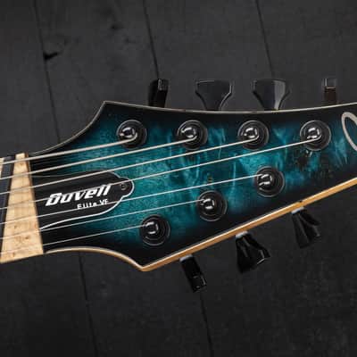 Mayones Duvell 7 Elite VF Custom Eye Poplar - Trans Teal Burst Gloss image 22
