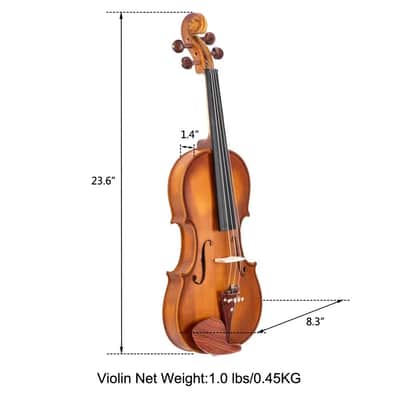 4/4 Full Size Acoustic Violin Student Beginner School Orchestra Set w/ Case Bow Rosin Tuner & Shoulder Rest image 10
