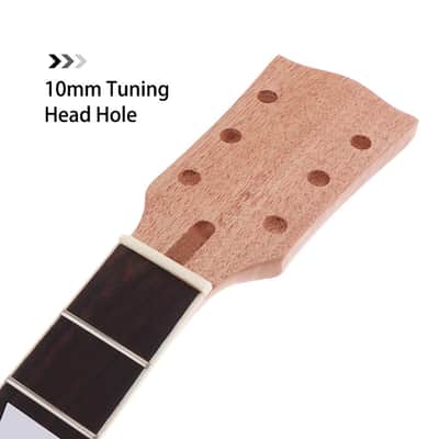 Electric Guitar Neck DIY For Gibson LP Guitars Parts Replacement 22 Fret Mahogany Neck Rosewood Fretboard with White Trapezoid Dots Inlay Natural image 6
