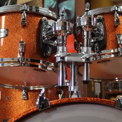 Yamaha Absolute Hybrid Maple 4-piece Shell Pack 22/16/12/10 - Orange Sparkle image 5