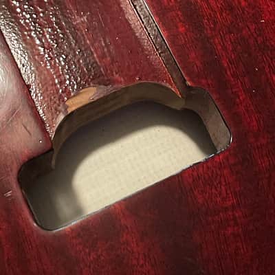 Made in USA KNE Charvel Pro Mod So Cal Style Red Stain Mahogany Guitar Body Floyd Ready Truss Wheel Cutout image 17
