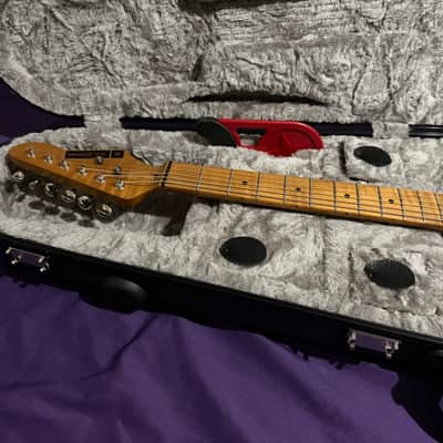 GD Guitars 2026 Super S – Black to Silver Foil Burst | HSH-86 GD Pickups Set | Roasted Flame Maple Neck | Roadrunner Case image 9