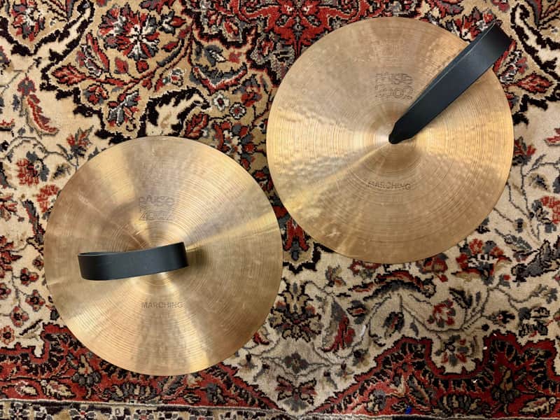 13" Paiste 2002 "Black Label" (1976) Marching Cymbals image 1