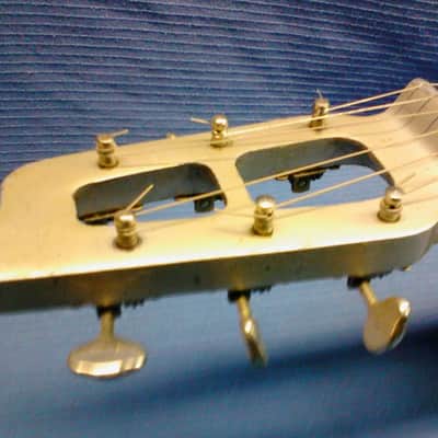 Dobro Cast aluminum lap steel 1930's black & raw aluminum image 12