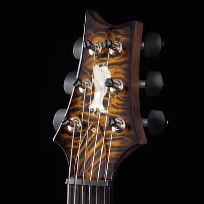 PRS Private Stock #6049 single Cut Trem in Tiger Eye Smoked Burst with Brazilian neck image 12