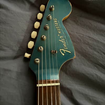Vintage Fender Mustang Competition Burgundy Matching Headstock 1970 image 2
