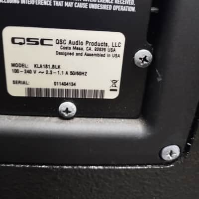 QSC KLA181 KLA Series 18" Powered Subwoofer Speaker 2010s - Black image 5