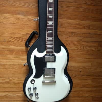 Gibson SG Standard-Lefty Left Hand w/ Historic Upgrades 61'-Ultra Rare MINT 2012-White image 4
