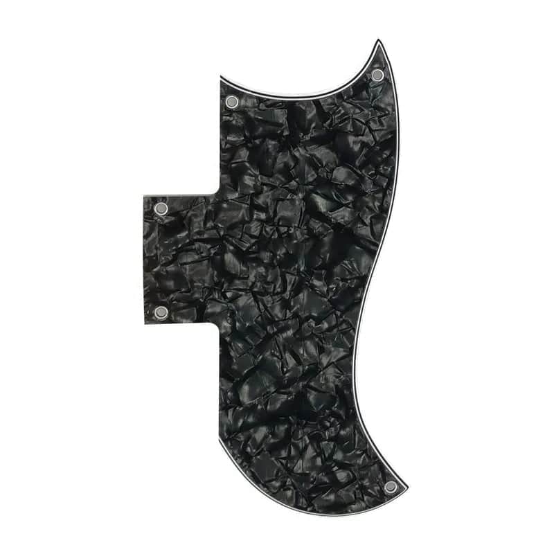 Gibson SG 61' Reissue Half Face Pickguard - 4-Ply Black Pearl image 1