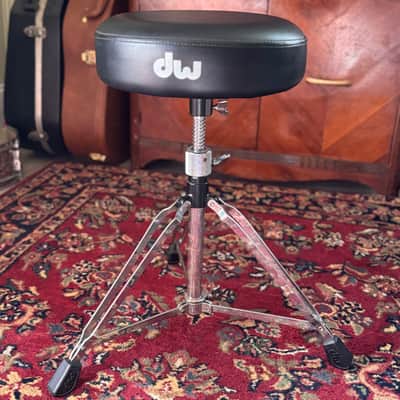 DW DWCP5100 5000 Series Round Drum Throne with Oversized Locking Nut 2010s - Chrome image 1