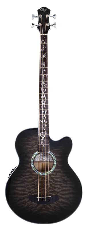 Michael Kelly MKD4SSBSFR Dragonfly 4 Quilt Maple Top Mahogany Neck 4-String Acoustic Electric Bass Guitar image 1
