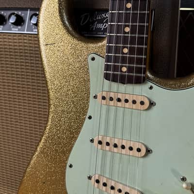 2005 Fender 64 Greg Fessler Strat Gold Sparke Masterdesign image 8