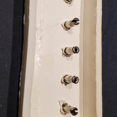 (#T109) Fender Kluson Deluxe Double Line Tuners Plastic Buttons Six In Line 1964-69 image 2