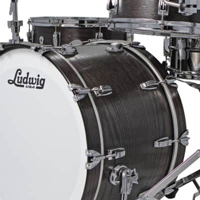 Ludwig Classic Oak Fab 3-piece Acoustic Drum Set Shell Pack Smoke image 4