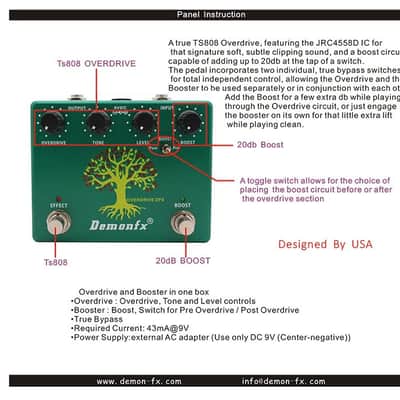 Demonfx DF8 Overdrive + Booster New! Fast US Shipping image 5