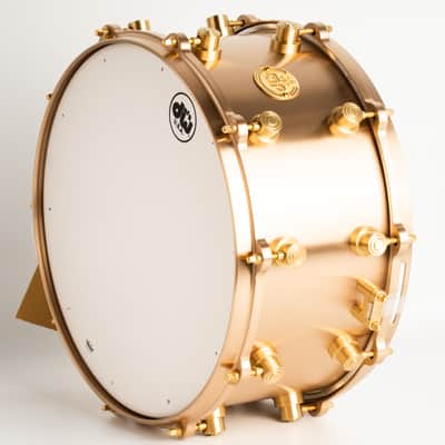 DW DRVZ0714STZ Limited MFG Snare Drum True Cast Bronze and Hardware 14x7" image 9