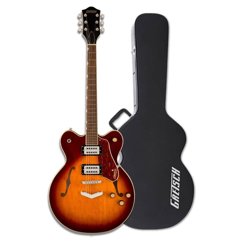 Gretsch G2420T Streamliner Hollow Body Electric Guitar with Bigsby, Laurel Fingerboard (Robusto Burst) with Gretsch G2420T Hard Case image 1