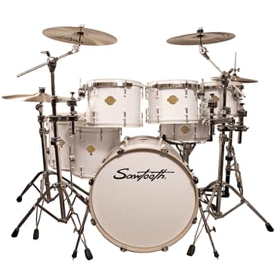 Sawtooth Command Series 7-Piece Drum Shell Pack with 22" Bass Drum, White image 1