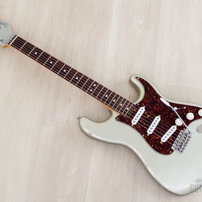 2004 Fender + MJT Stratocaster Partscaster Limited Edition CME Neck & Inca Silver Relic Body w/ Custom '69 Pickups, Case image 12