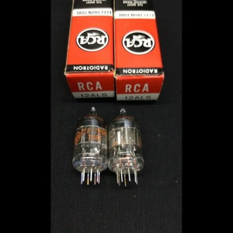 NOS NIB Pair RCA 12AL5 Mini Radio Vacuum Tubes TESTED STRONG 8.9663 image 1
