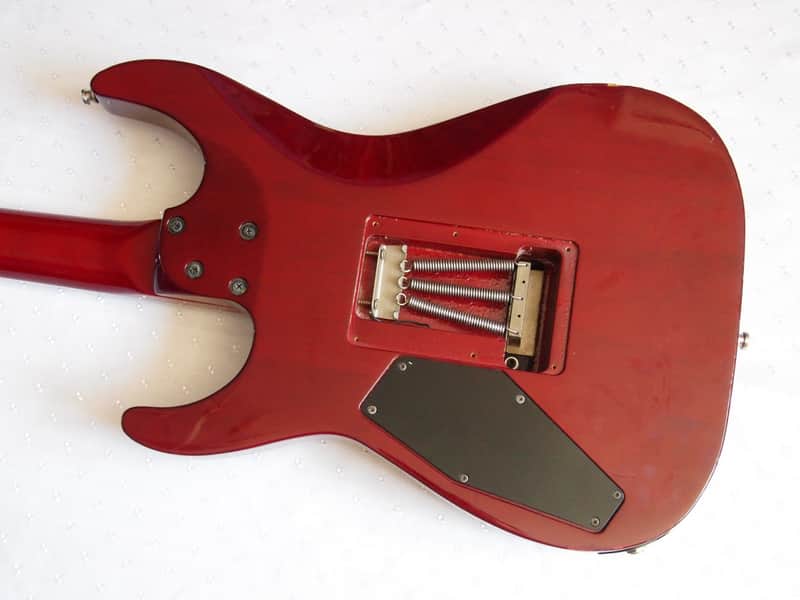 ESP Edwards E-HR 98 QM 1998 Transparent Red | Reverb