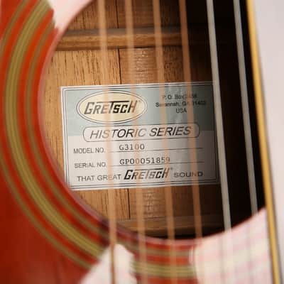 Gretsch G3100 Historic Series Small Jumbo Acoustic - Sunburst - 2nd Hand image 14