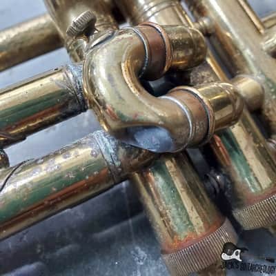 Conn / Musicraft "Stencil Horn" Bb Trumpet (1920s Lacquered Brass) image 12