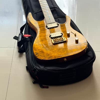 Kiesel DC600X 2023 - Vintage Yellow w/ *INSANE* Mastergrade Flame Maple Top and Fingerboard image 2