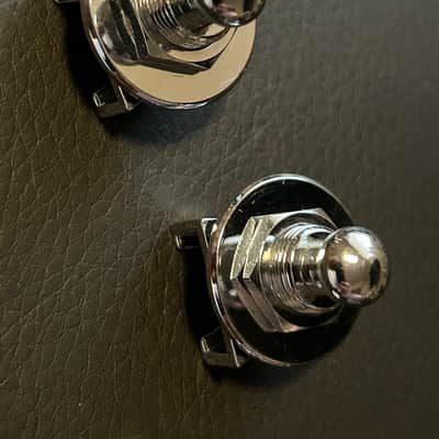 Schaller 14010201 Security Strap Locks/Buttons (Pair) 2010s - Chrome image 3