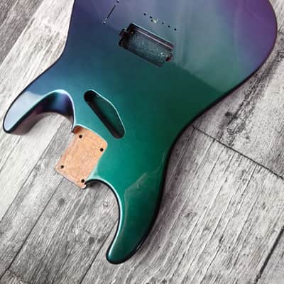 Havok Hard Tail Chameleon 2pc Mahogany Guitar S type, HS config Custom Guitar Body. 80' style image 5