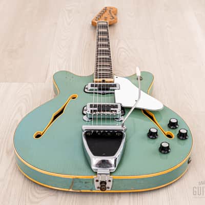 1971 Fender Coronado II Vintage Hollowbody Guitar Sonic Blue w/ Case image 11