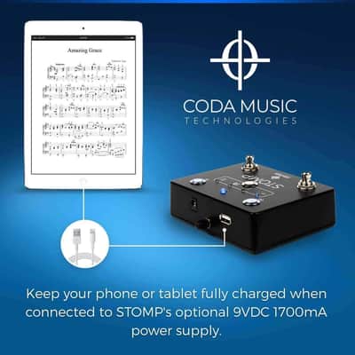 STOMP Bluetooth® 4.0 Page Turner Pedal & App Controller - Color: Black image 8