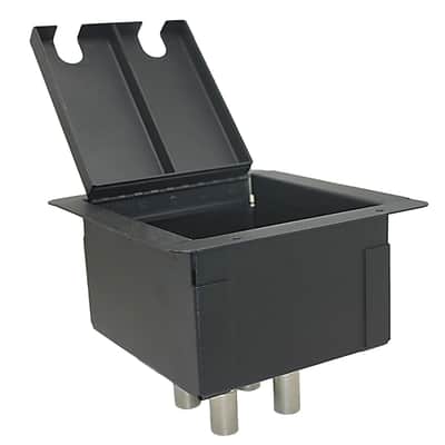 Recessed Floor Stage Box With 4 Xlr Female To Male Passthrough Jacks image 4