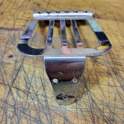 RARE Vintage Pre War 1939 Harmony Sears and Roebuck Silvertone Stella Parlor Cowboy Guitar Tailpiece Luthier Parts image 3