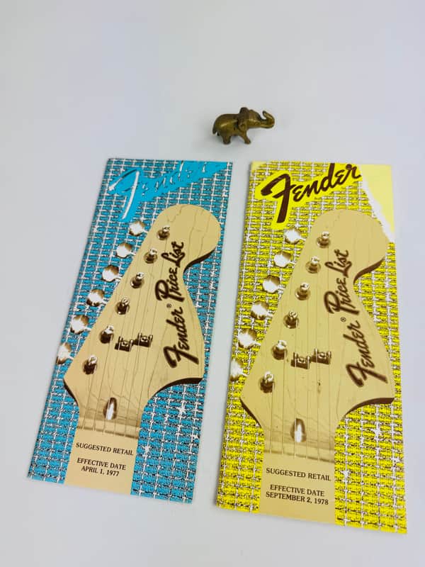 Fender Pair of Dealer Price Lists – April 1, 1977 & September 2, 1978 image 1